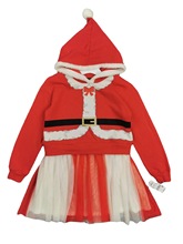 外貿童裝精品尾貨 歐美原單衛衣裙子 兒童連衣裙 女童聖誕裙