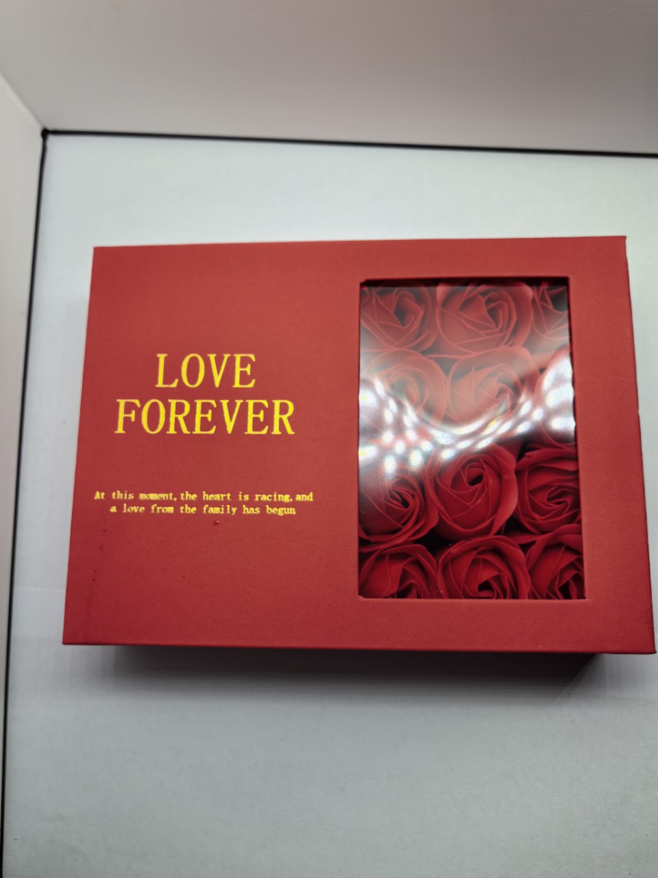 开窗饰品珍珠项链手链礼盒套装 情人节女神节送女友玫瑰香皂花礼