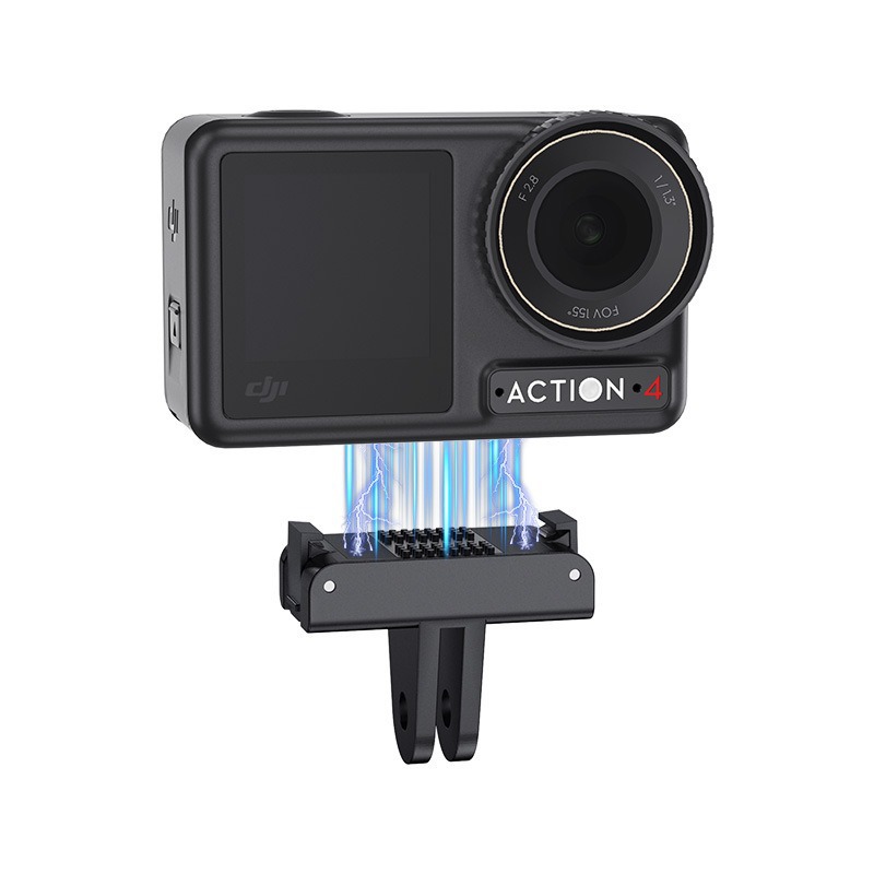 Aplicable a DJI Acción4 / 3 Base de absorción magnética 1 / 4 Interfaz adaptador magnético conjunto de accesorios de cámara de movimiento