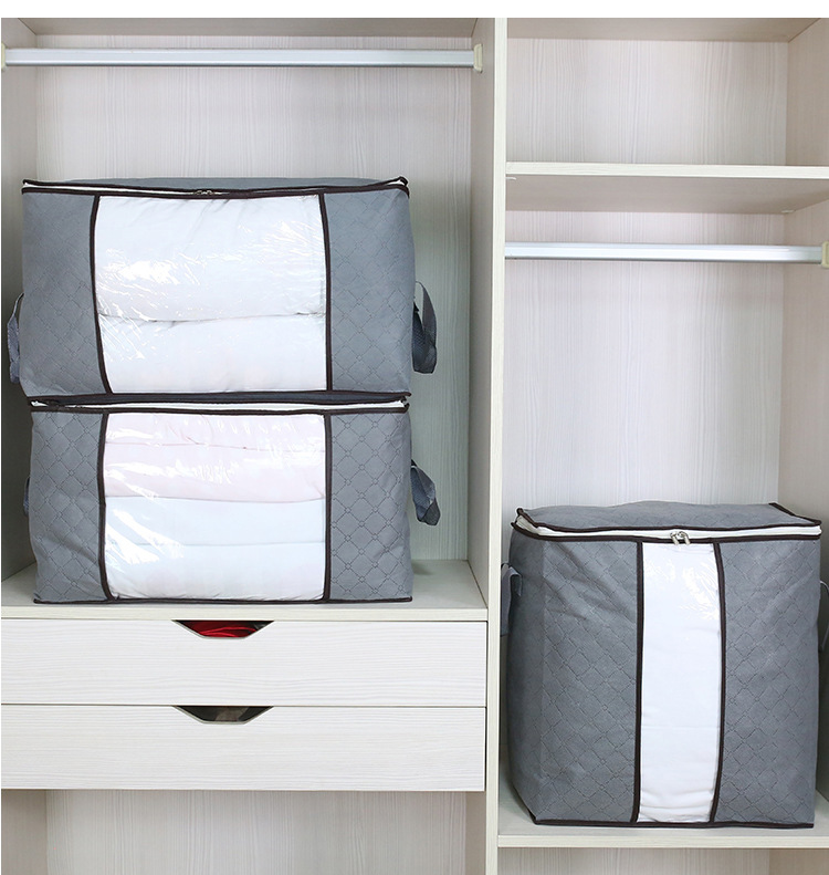 Storage Box For Clothes Household Fabric Transparent Visual Box_voghion.com