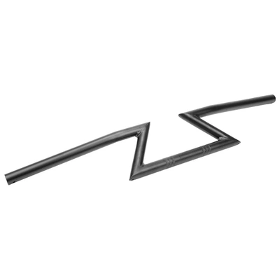 Retro Motorcycle Modified Z-Shaped Lightning Handlebar 22mm Harley Cruise Prince Thickened Direction Handle (Motorcycle Safety Supplies) - lightning-22mm-black