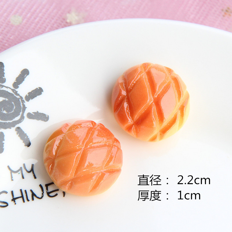 Simulación de comida y juego resina galleta pan DIY teléfono móvil shell joyería play house accesorios juguete