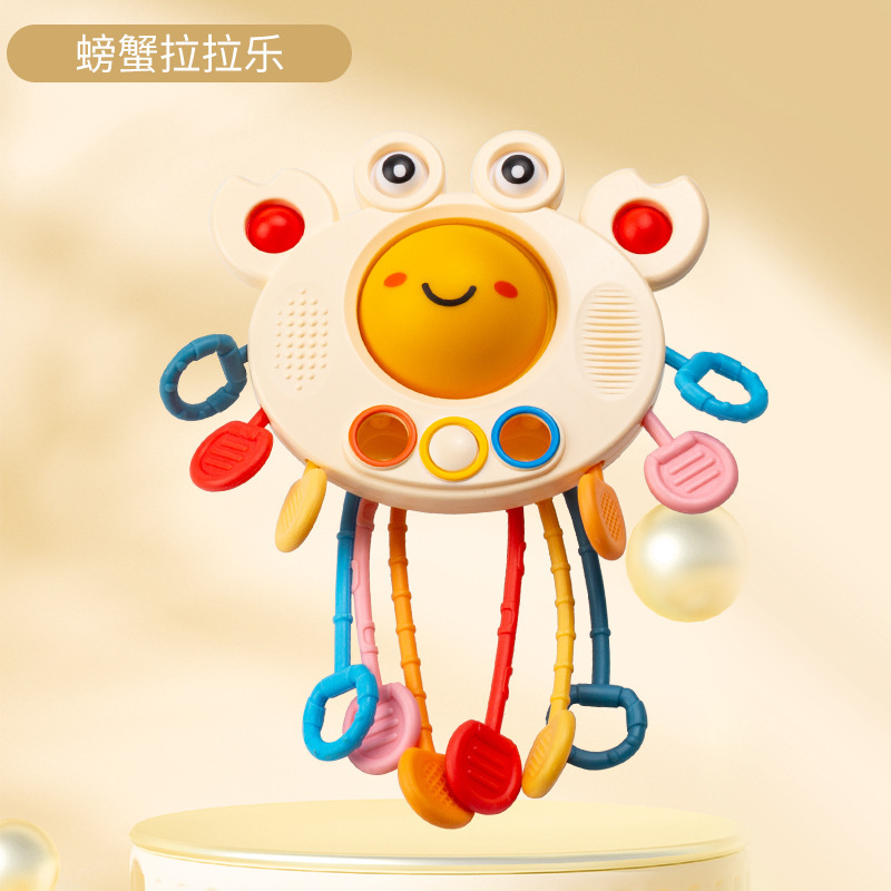 Cross-border baby intelligence fun finger pulling joy crab pulling joy toy for hand fine motor exercise training