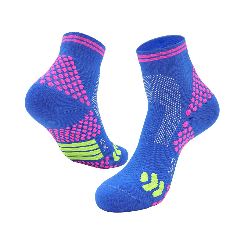 Calcetines deportivos profesionales maratón corriendo fitness calcetines de toalla para hombres calcetines cortos transpirables para mujeres con fondo de masaje absorbente de sudor