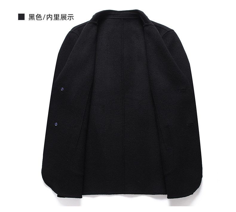 Áo vest nam dáng ôm cổ vest một hàng hai nút chất liệu len lông cừu — Màu xám, Màu đen, Vàng nghệ, Xanh Lam Xám chi tiết 12