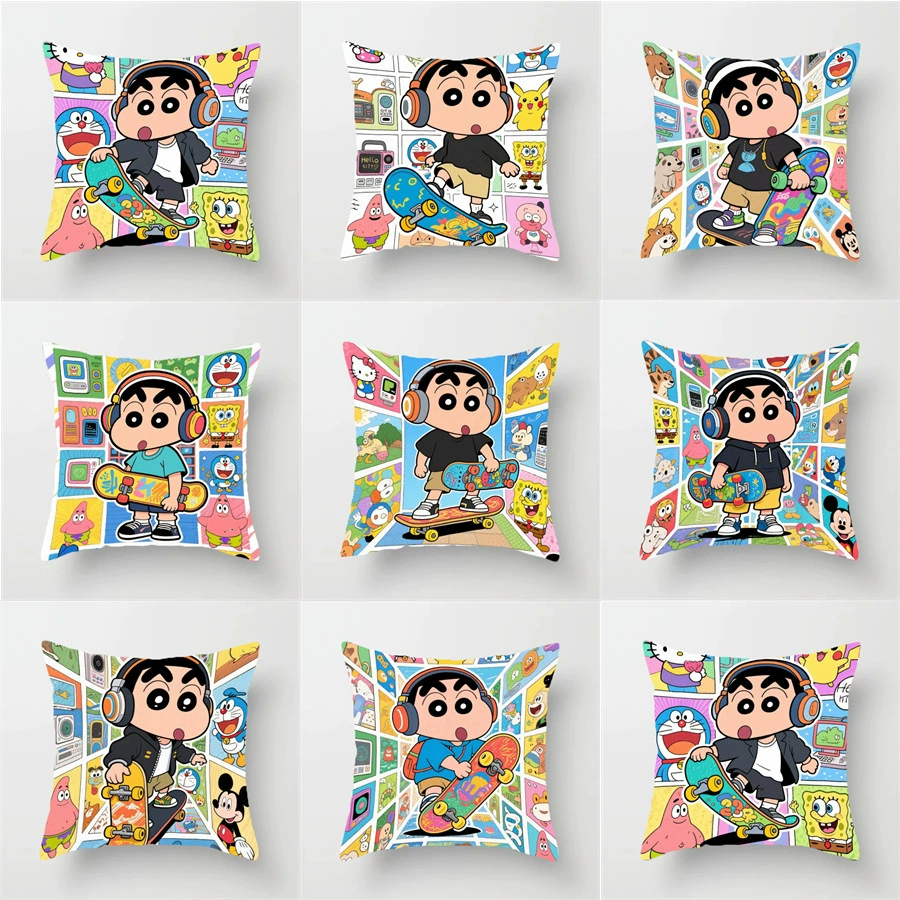 Crayons, pillow, cartoon pillowcase, sofa for bedroom, Birthday gift
