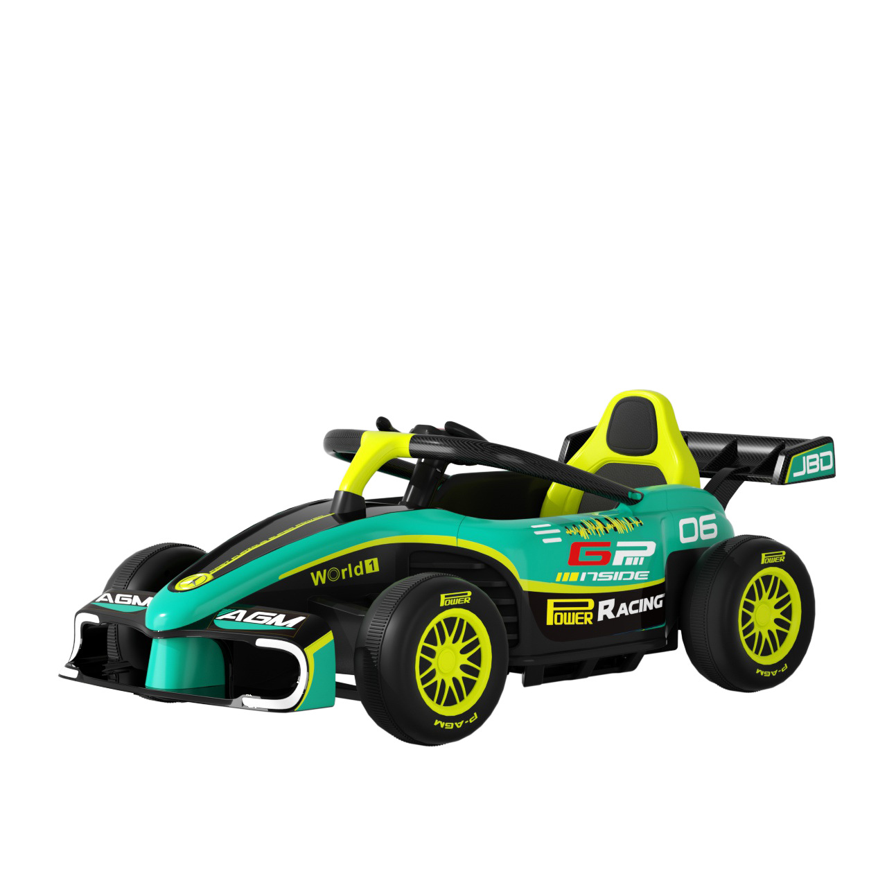 Vehículo eléctrico de doble conducción recargable con función de control remoto para el coche de batería de cuatro ruedas de kart de deriva