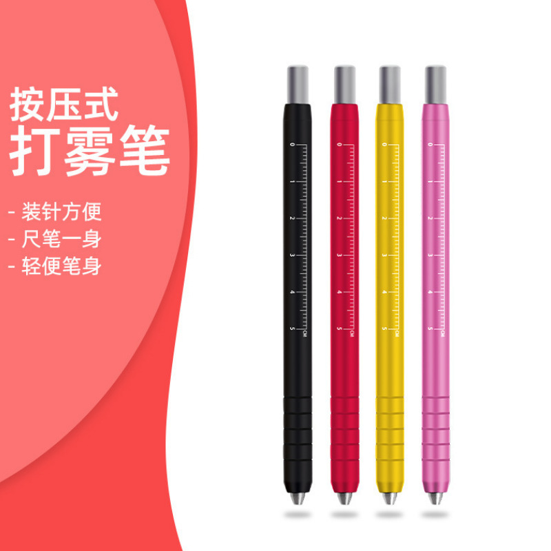 Factory direct new tattoo manual pen scale pressing tattoo pen easy needle metal fog eyebrow pencil