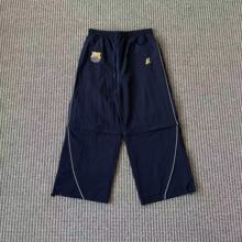 2-in-1 Casual Pants / Blue embroidered streetwear style