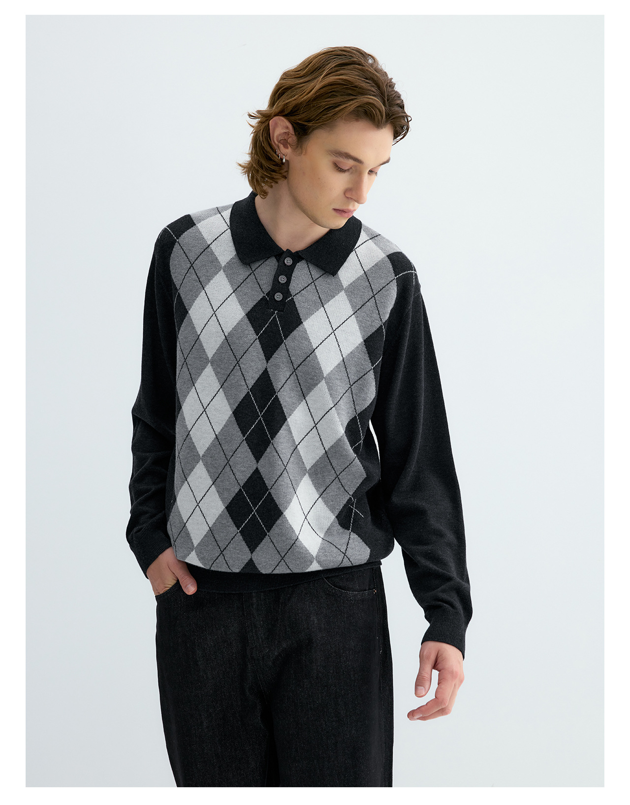 UNF Ralph Plaid 300g Polo Sweater