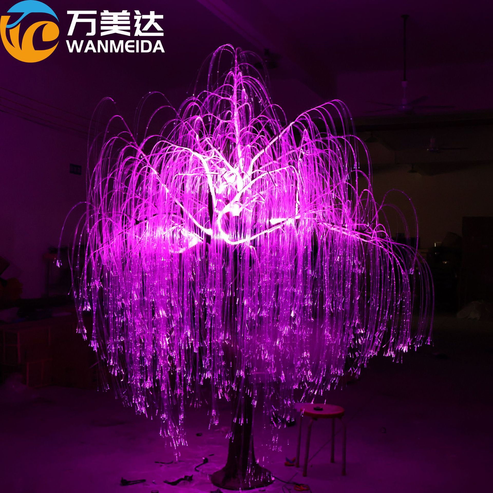 led发光景区户外梦幻森林发光之树文旅景观亮化七彩变光光纤树灯