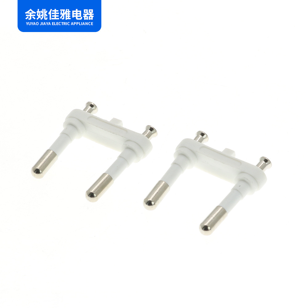 厂家供应 电源线欧标二芯插头支架 实心欧洲园插 Y001实心支架