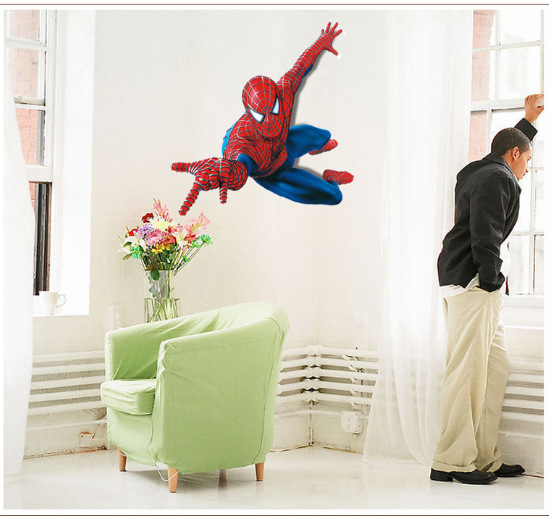儿童房卡通墙贴 第三代可移墙贴 客厅卧室墙纸贴纸 AY1937蜘蛛