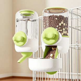 Cat Hanging Cage Water Dispenser Dog Drinking Water Feeder Hanging Water Kettle Feeding Hanging Pet Automatic Feeding Bowl