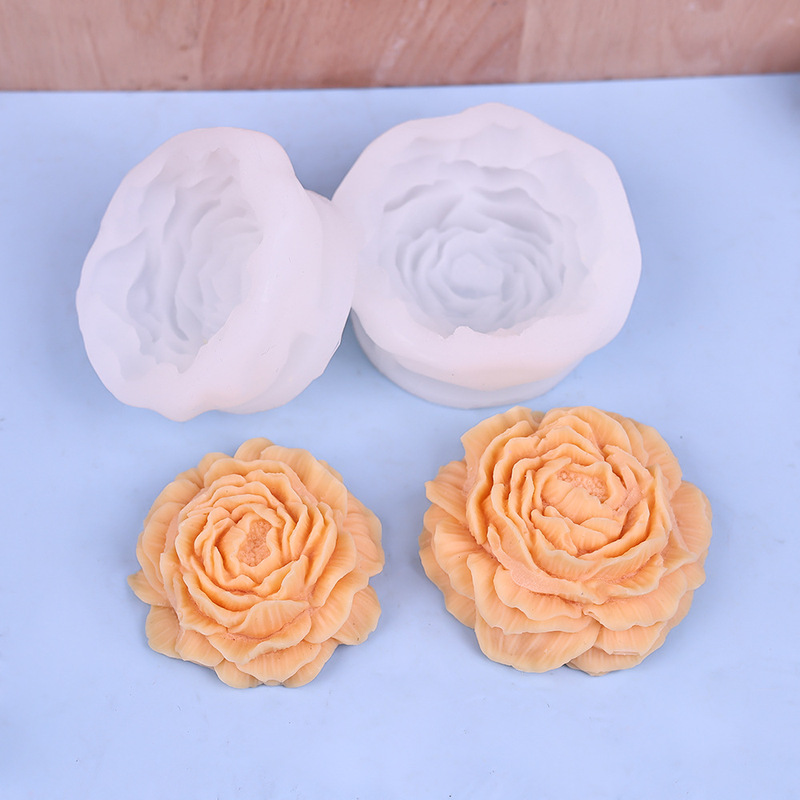 牡丹の花ジャスミンシリコンモールドアロマキャンドル石膏装飾品ムースケーキチョコレートモールドソープモールド|undefined