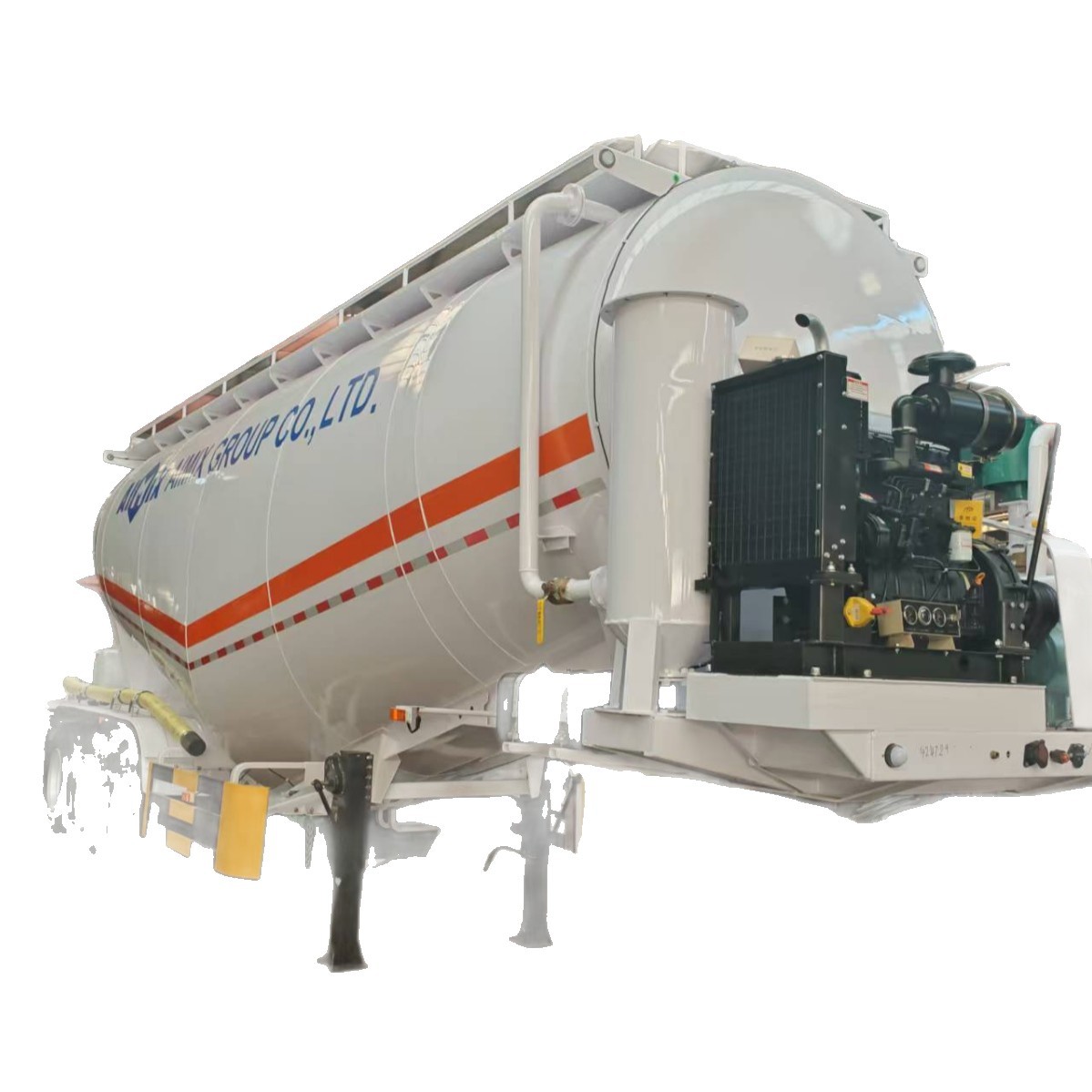 Sales of 55 Cubic Bulk Cement Tank Dry Mixed Mortar Tank Hanging Powder Tank Truck Export Export Cement Tank Truck Cross-Border