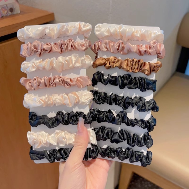 Color Meilade de alta elasticidad y duradera anillo de pelo de intestino delgado 2024 nuevo estilo de niña simple atar el cabello elástico cuerda de pelo