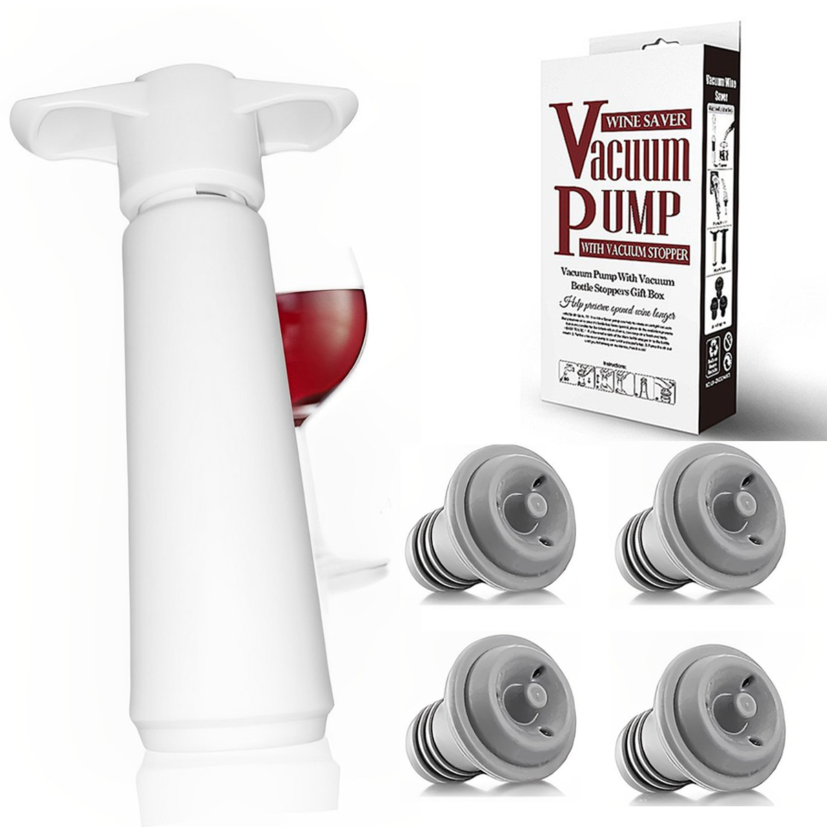 Venta caliente transfronteriza fábrica directa vino tinto tapón vacío bombeo vacío tapón sellado vino fresco tapón caja de color traje