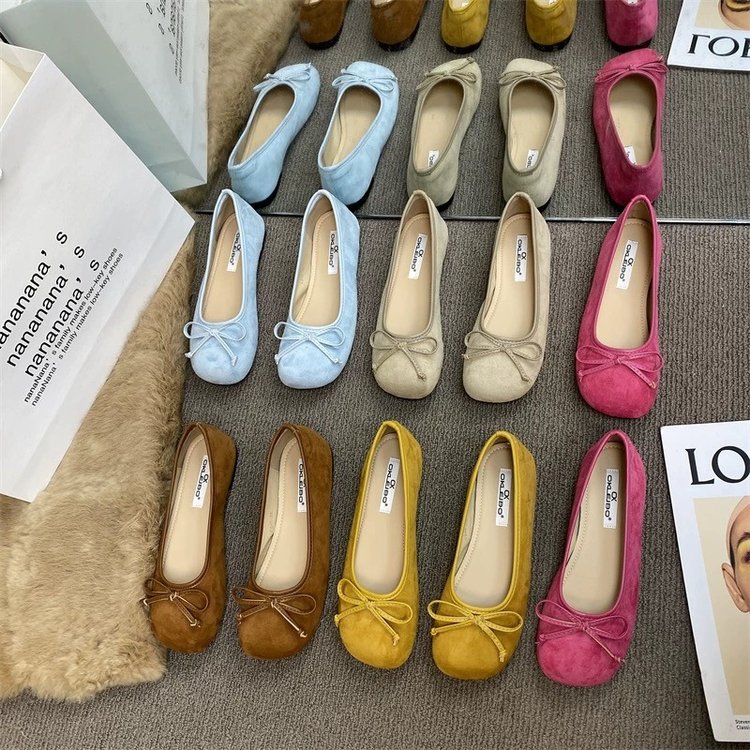 Blue yellow shoes flat Chinese style