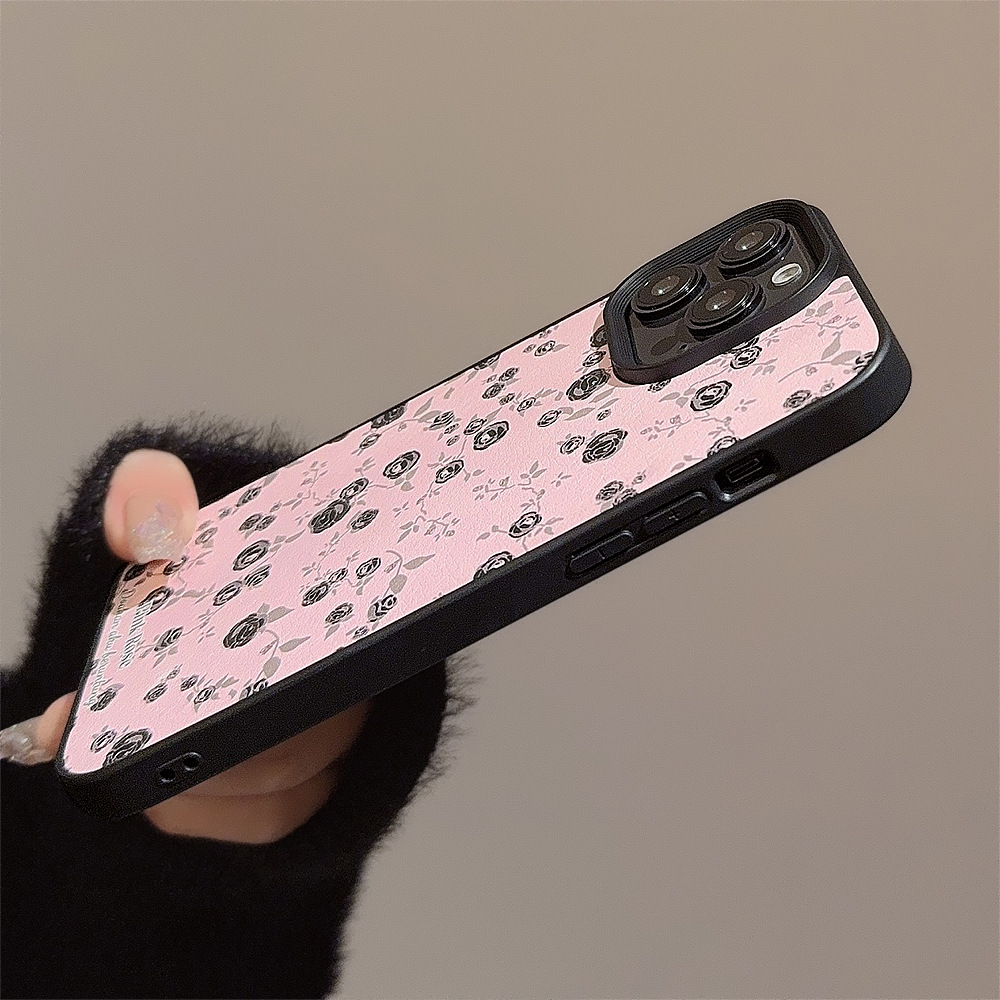 Protective Phone Case With Rose Flower Design For Iphone_voghion.com