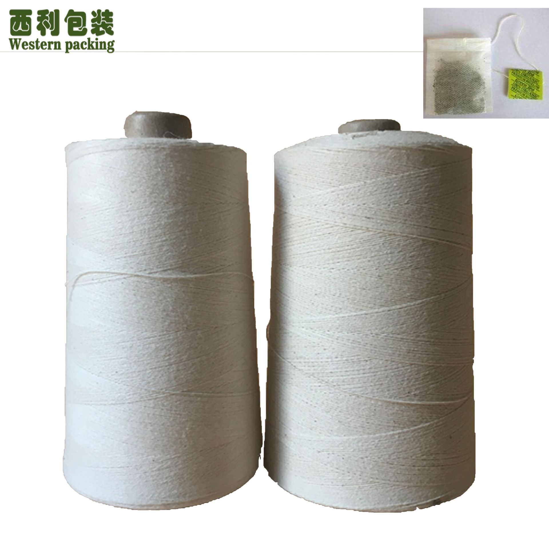 供应4股袋泡茶吊牌棉线茶叶吊牌棉线一次性茶叶标签棉线