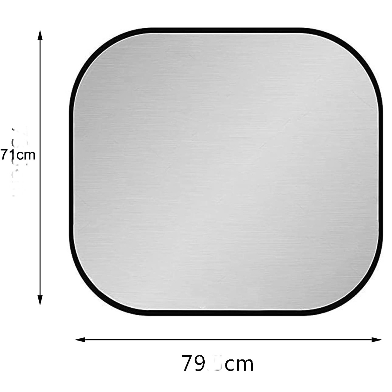 Foldable 2-Piece Sun Shade for Car Windshield Total Sun Heat
