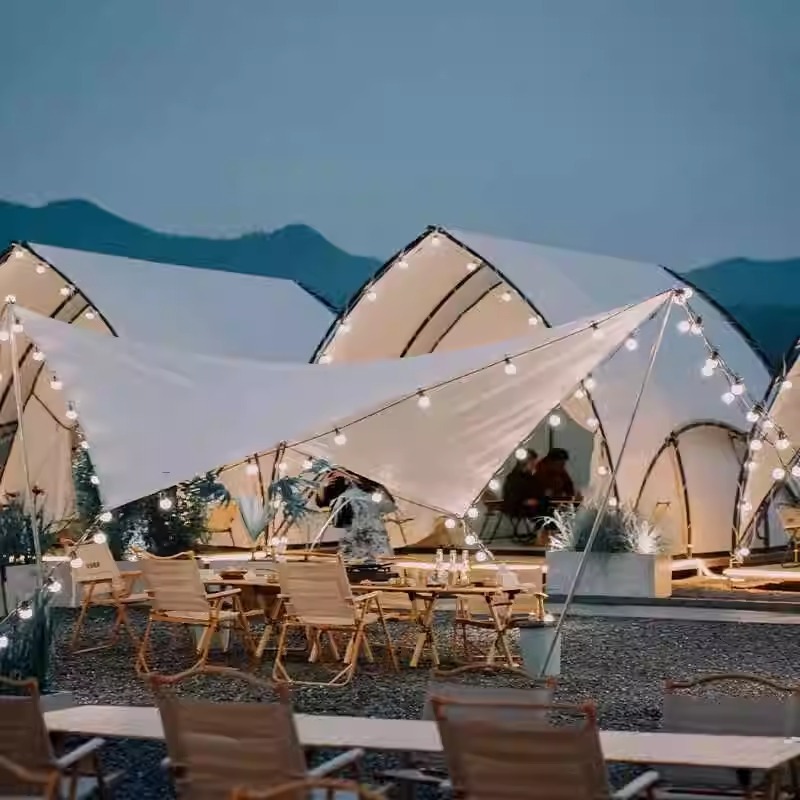 Hotel de campamento de lujo al aire libre, tienda de vela, campamento red, alojamiento residencial, tienda de vela de lujo, campamento de hotel, cabina de campamento