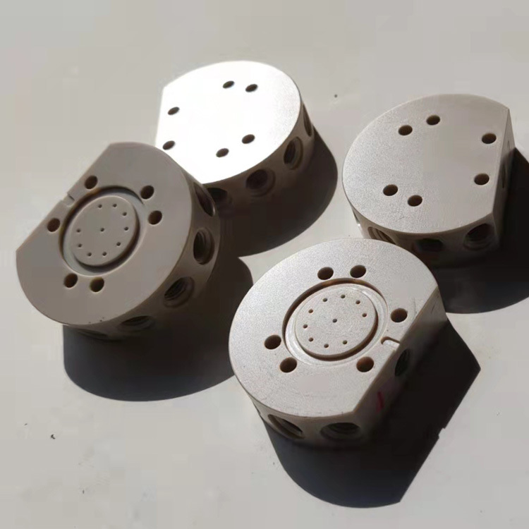 东莞批发PEEK六通阀平面度聚醚醚酮高精密六通阀平面磨平面度