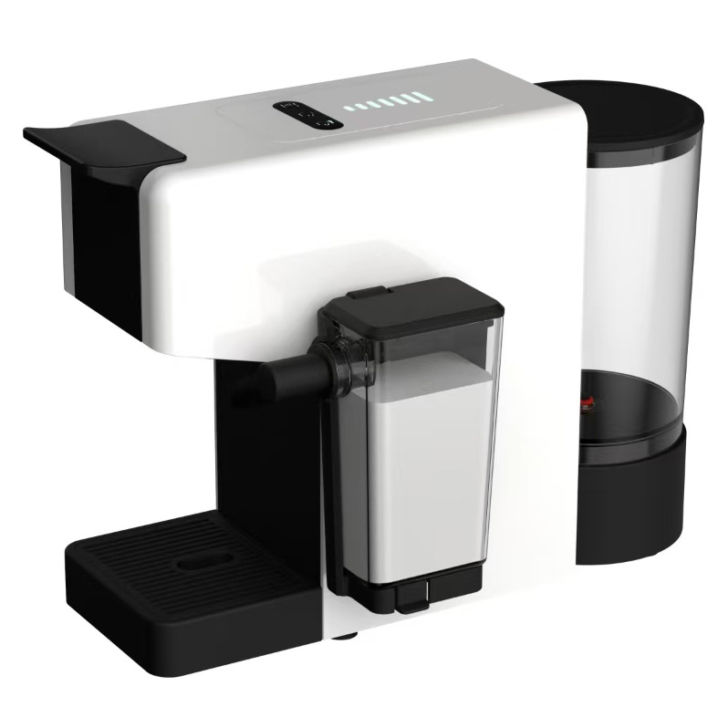 Cafetera totalmente automática con cápsulas y enchufe estándar europeo para uso doméstico con tanque de leche, calentamiento instantáneo eléctrico.