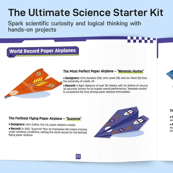 跨境新款 Leven DIY Paper Airplane Book 折纸飞机套装礼盒饰品|undefined