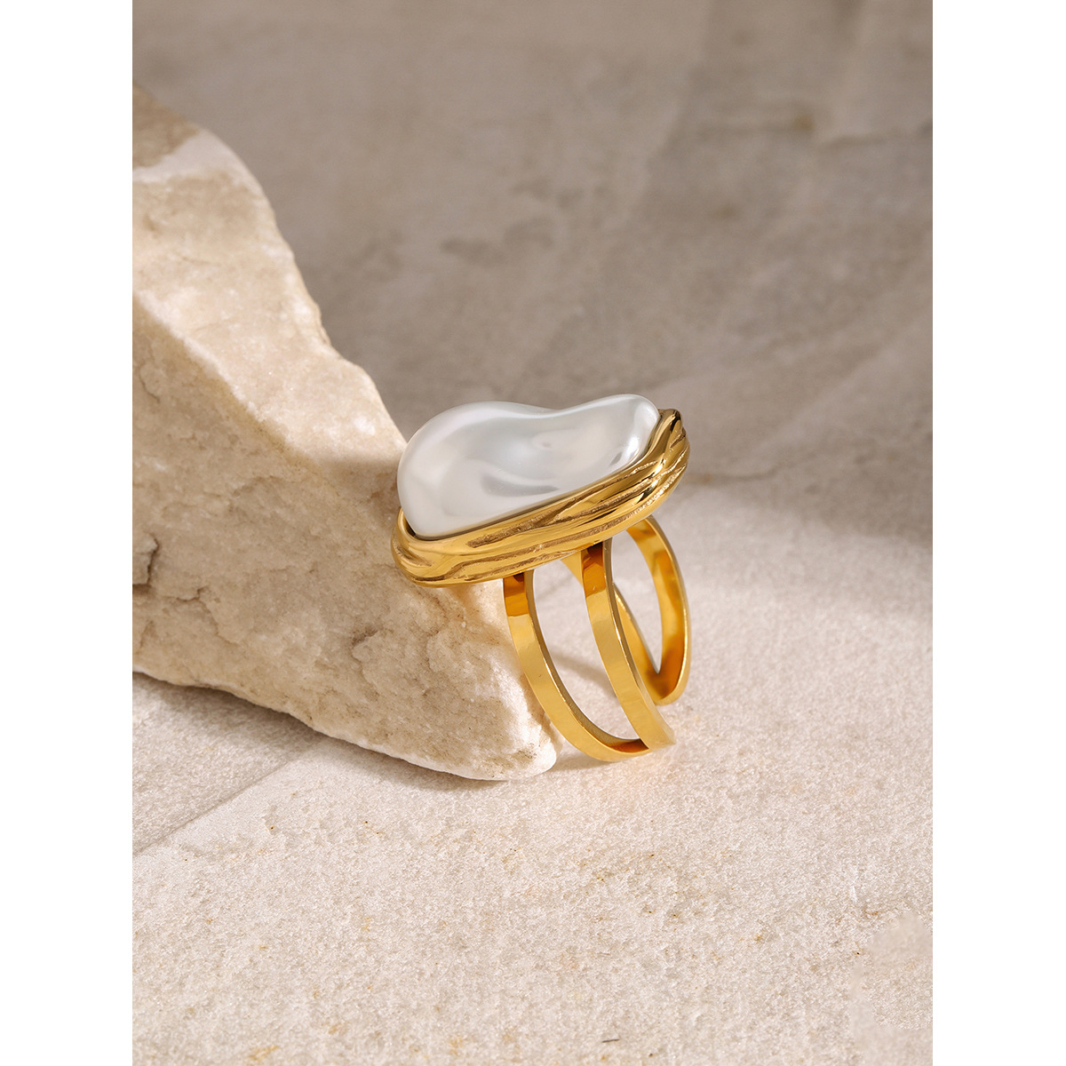 One size elegant retro fashionable sophisticated ring stainless…