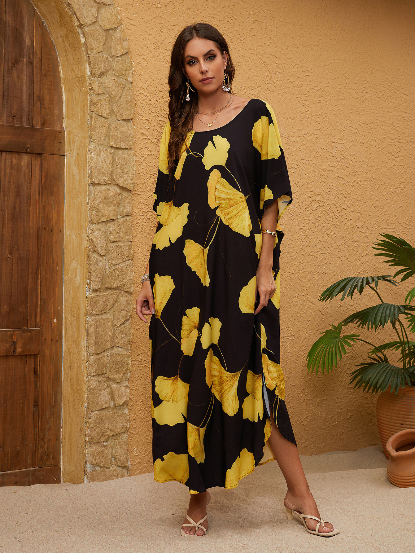 Europa y América de playa vestido de vacaciones bikini camisa traje de baño 5D121