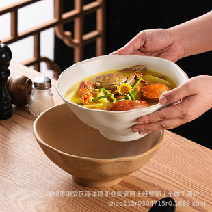 碗泡面碗陶瓷碗法海碗 大号直身碗拉面碗汤面碗家用餐具大碗-阿里巴巴