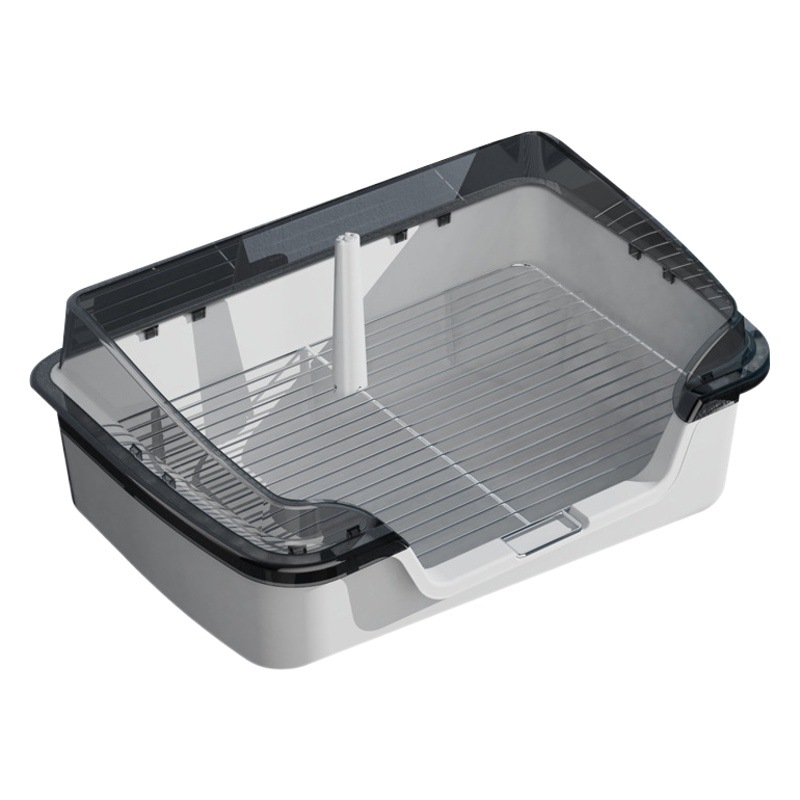 Inodoro para perros de tamaño mediano y pequeño para perros, anti-pistaje de heces, artefacto mágico para perros, bandeja de arena de acero inoxidable, rejilla de perros, defecación de perros