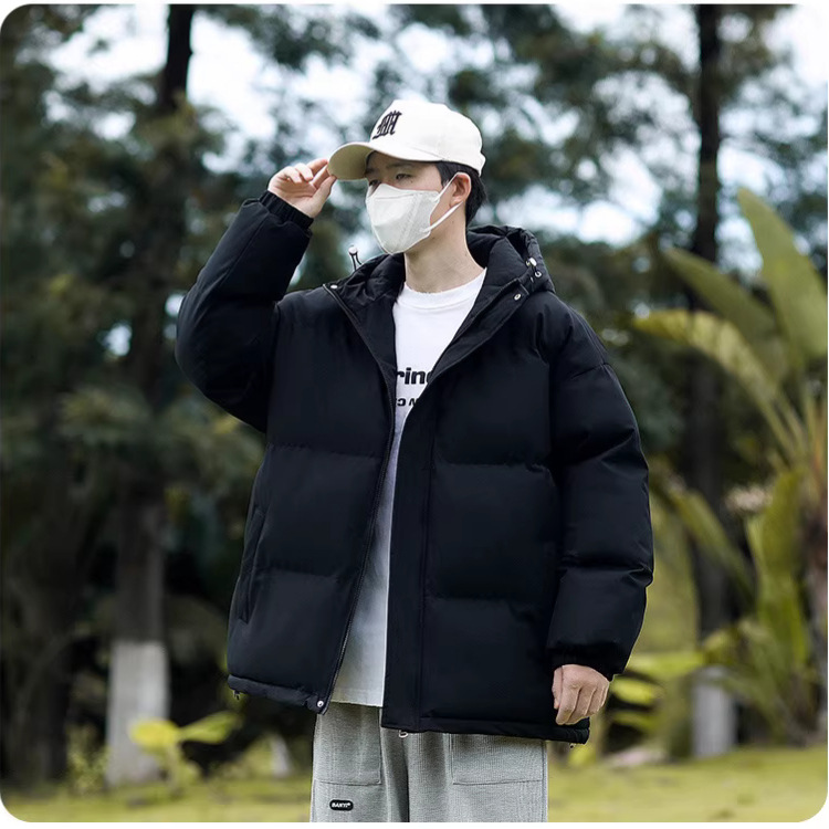 Chaqueta Acolchada con Capucha para Hombre Poliéster Térmica, Con capucha para Ocio