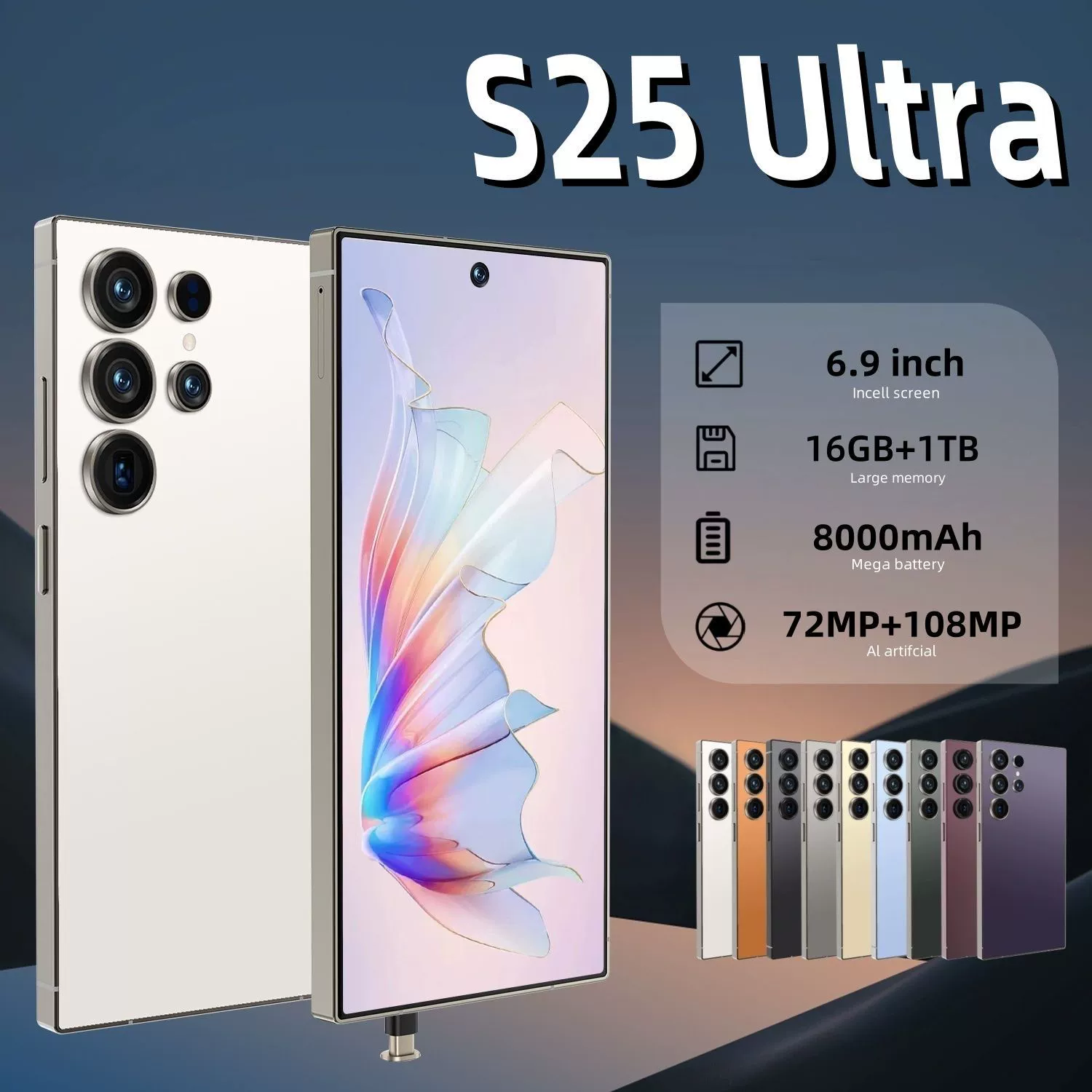 (Cross-border trading), mobile phone, S25, elite smartphone, (Physicals), Android 12