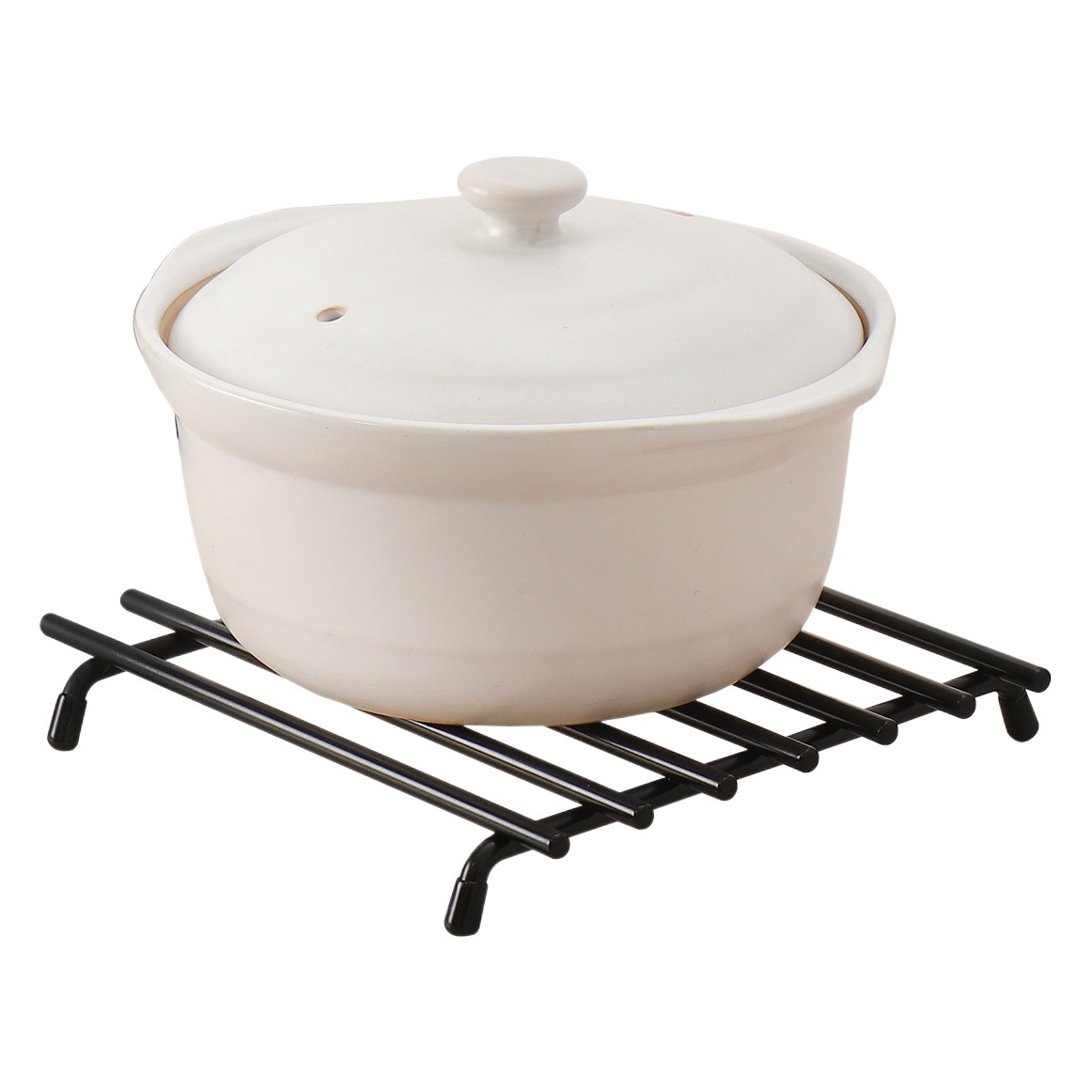 Cocina encimera olla estera de aislamiento hierro cuadrado mesa de comedor antideslizante anti-escaldadura olla estera de aislamiento de metal de escritorio estera