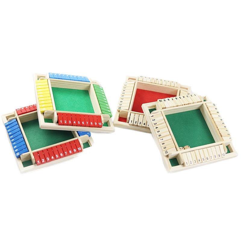 Los niños transfronterizos de madera de cuatro lados Flip digital juego de mesa juego interactivo adulto ocio fiesta vino juguete