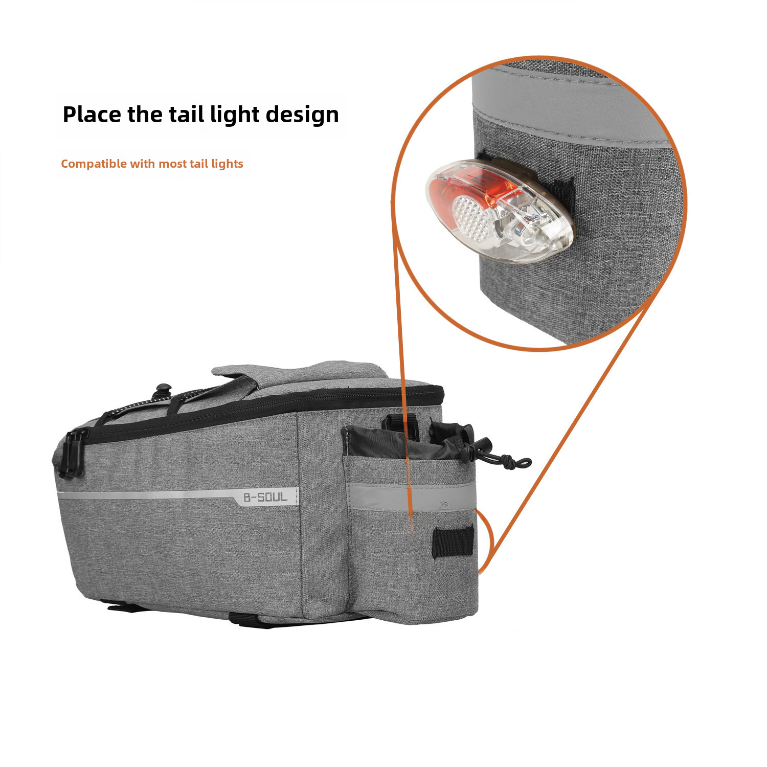 B- SOUL Mountain bike back pack electric folding rack bag riding equipment camel bag accessories back seat bag_voghion.com