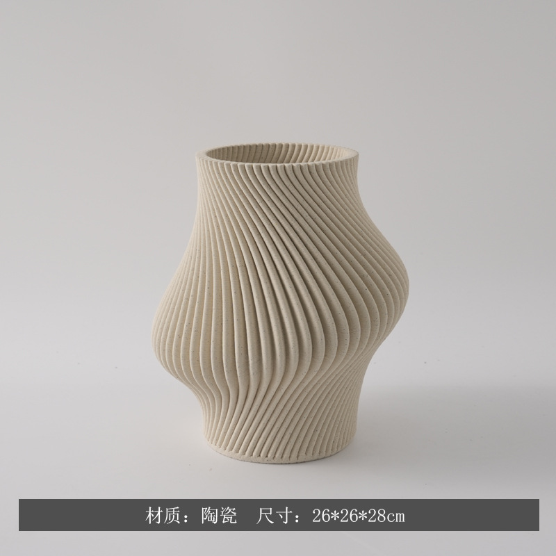 Moderno minimalista creativo 3D impresión de vasijas de cerámica modelo de casa decoración de encimera decorativa secadora de flores de forma especial