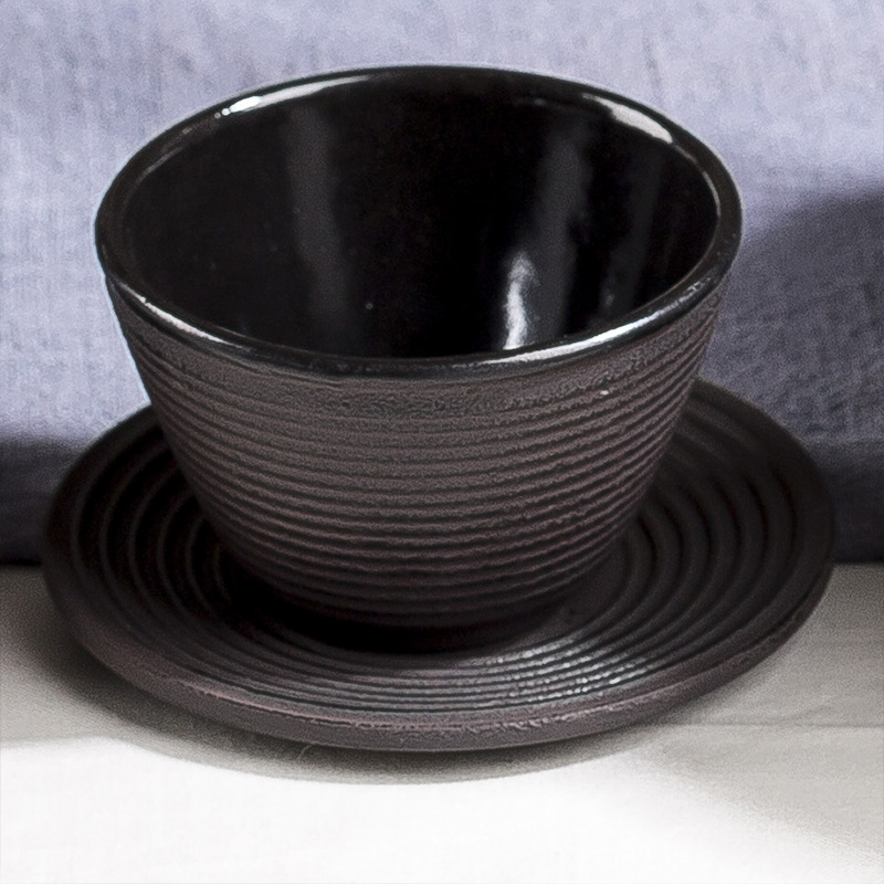 Multi-Capacidad de hierro fundido taza Comercio exterior Exportación hierro taza hierro olla taza esmalte hierro montaña juego de té taza Kung Fu taza