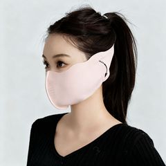 秋冬季新款女二合一护耳保暖面罩戴眼镜不起雾防风防寒透气孔口罩