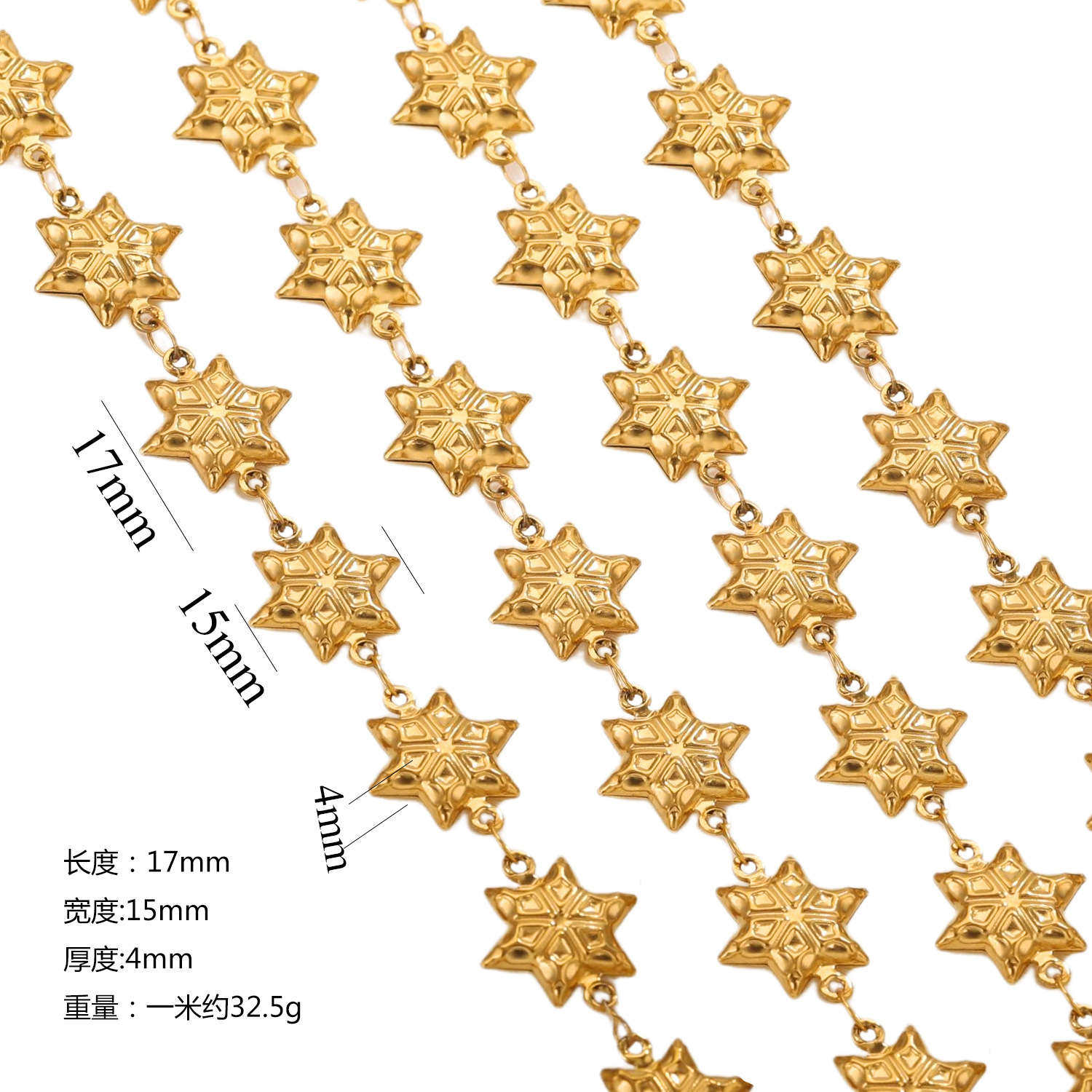 Hip-hop cadena hecha a mano de acero inoxidable hueco mar gotas cruz cadena DIY accesorios joyería al por mayor