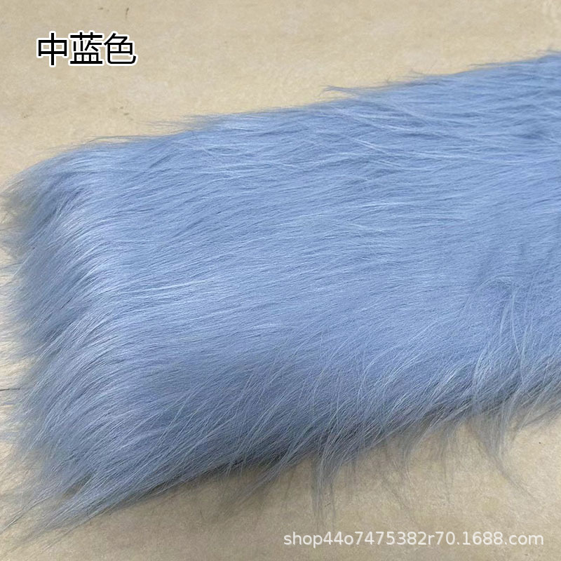 12 ''plush tela DIY caída de piel artificial de piel simulación de piel muñeca pelo bestia traje de piel larga tela de piel