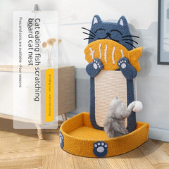 Cat Scratch Mat Bed Without Fuzz Sword Grass Scratch Mat Cat Bed Integrated Cat Toys Nail Grinder Durable Scratch Proof Cat Scratch Supplies