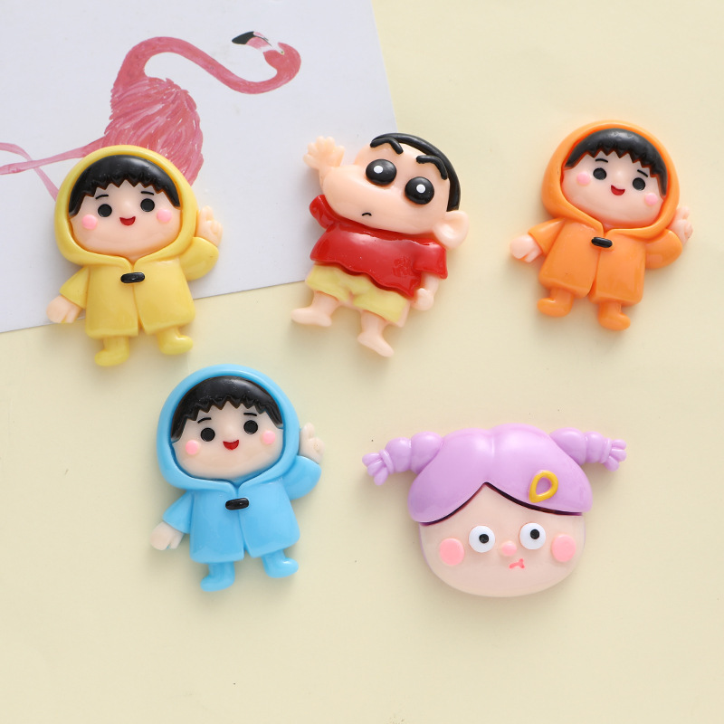 Hot sale oversized crayon Xiaoxin Raincoat Boy diy mobile phone shell patch bracket refrigerator sticker water Cup decoration