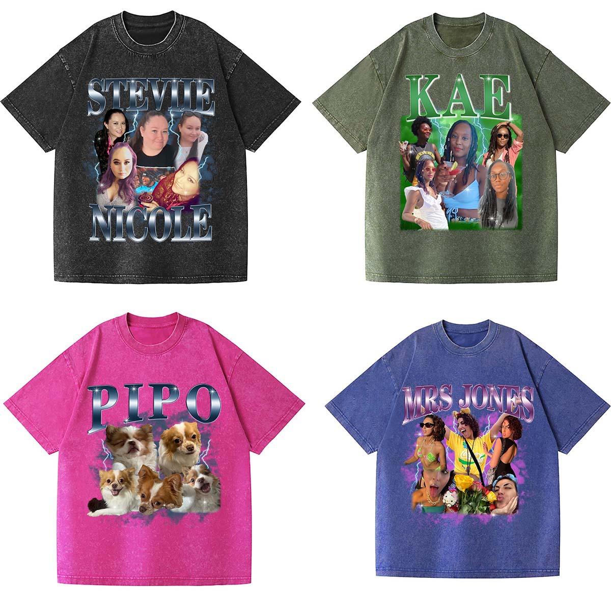 Lavado transfronterizo estadounidense, pesado y desgastado, patrón de logotipo de hombro caído de manga corta, comercio exterior personalizado al por mayor, gran tamaño