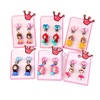 Children's ear clips, cartoon school earrings for princess, accessory, no pierced ears, Birthday gift, wholesale