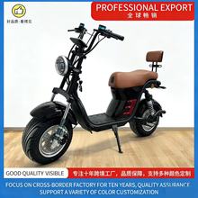 哈雷K7款电摩工厂跨境宽体胎紧凑轴距电动自行车两轮电瓶车代步车