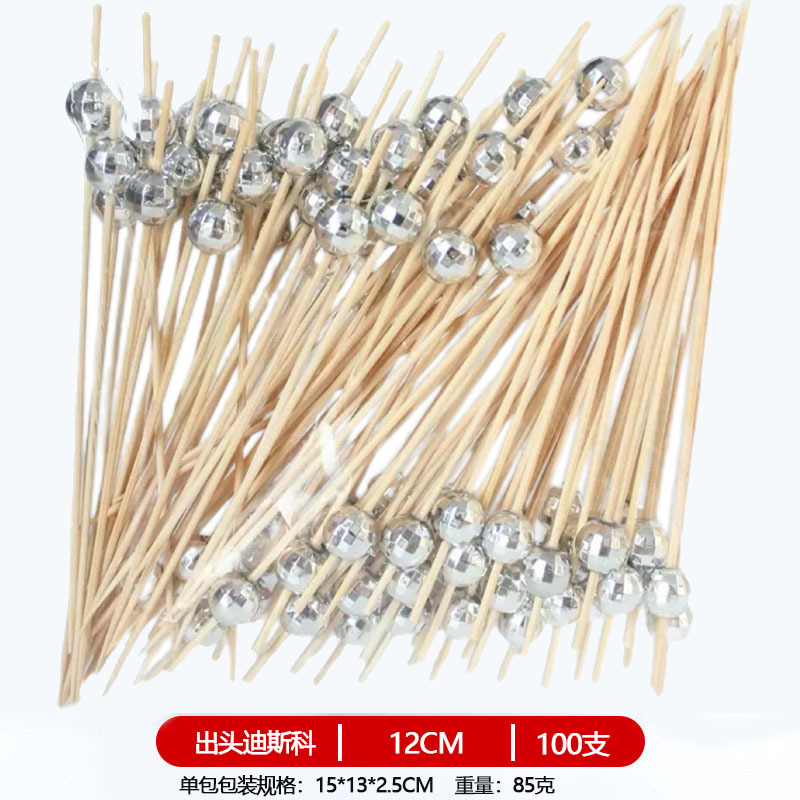 12CM un solo uso de frutas de bambú marca de cóctel creativa marca de frutas de bocadillos KTV arte marca de dientes fabricantes